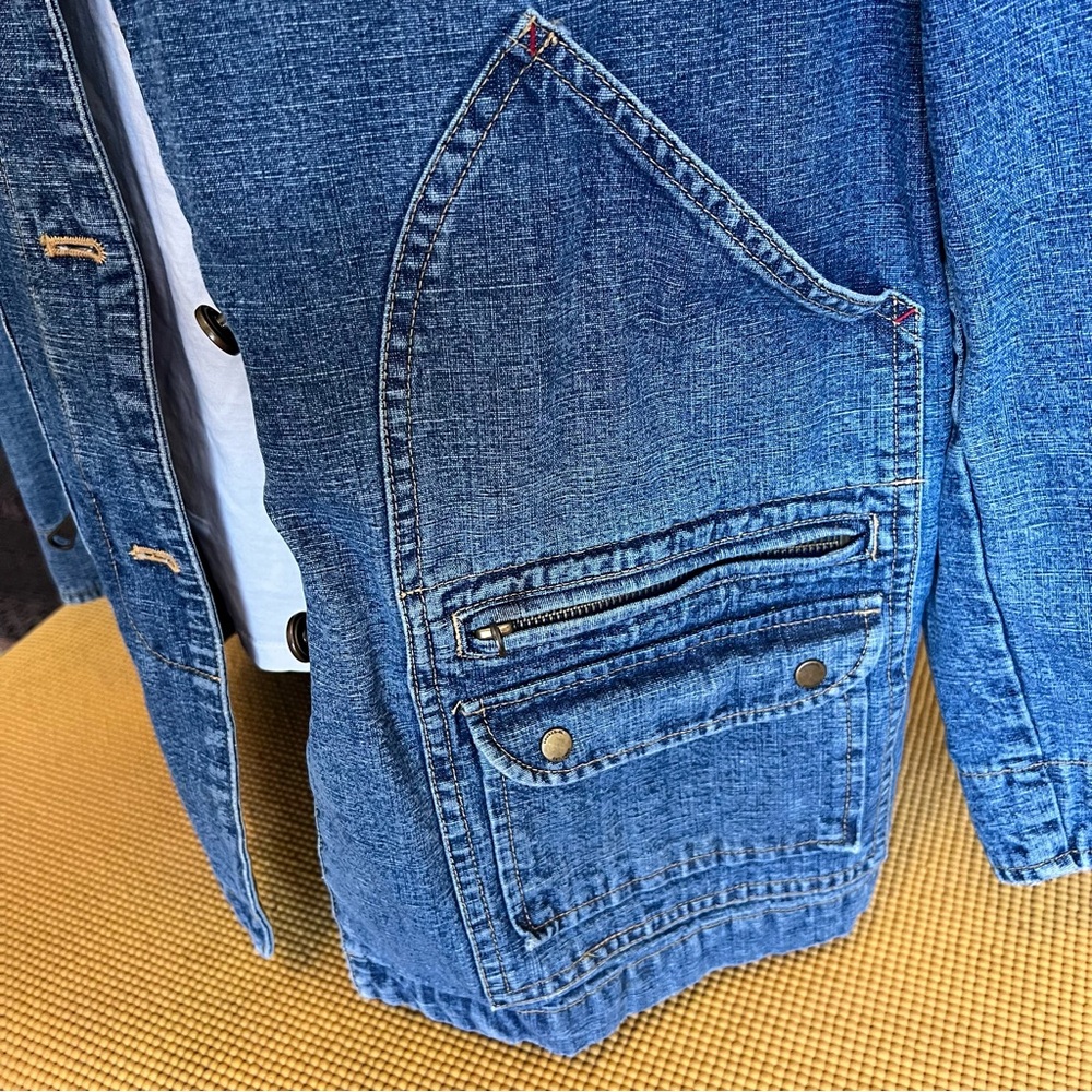 Ralph Lauren jeans utility barn denim artists jacket coat lovely shape! M - Picture 4 of 14